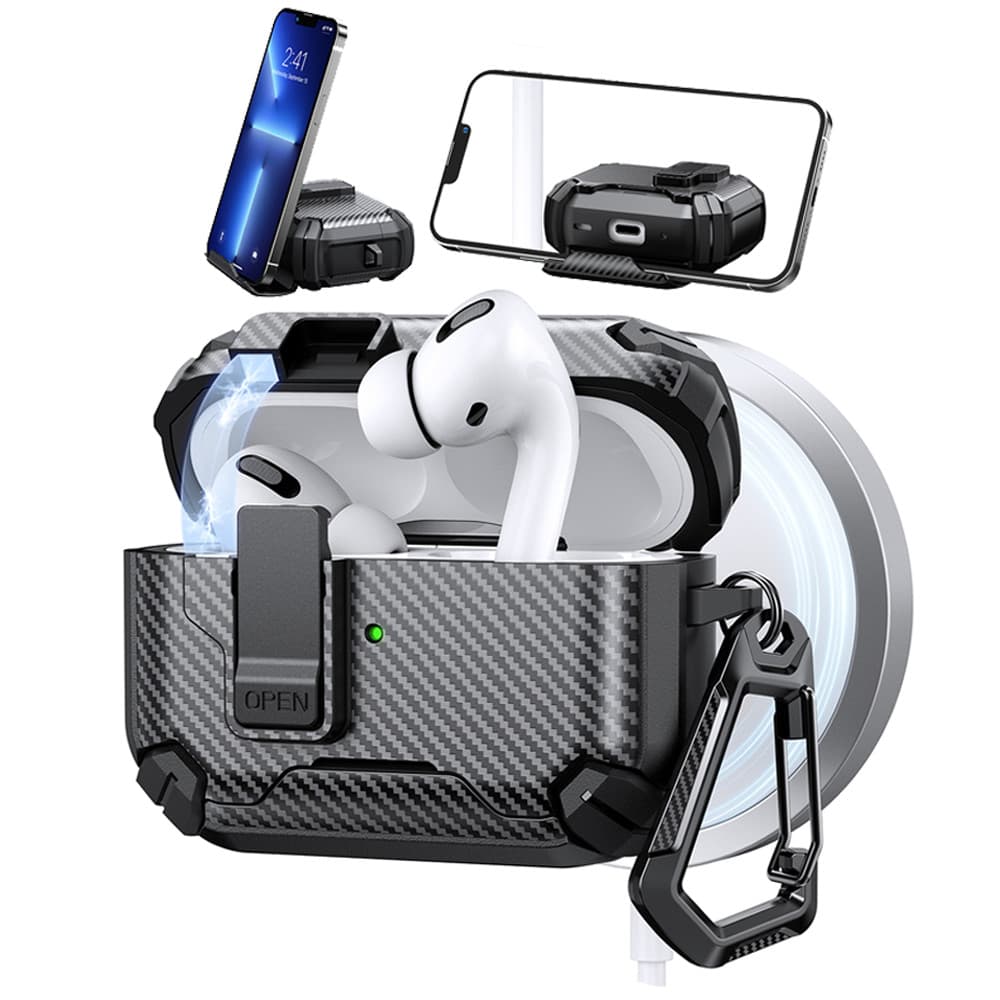 Capa Stand Airpod Para Airpods Pro3 2025 4 Anc Pro 3 2 Pro2 Case 5 geração Capinha Tampa elástica magnética