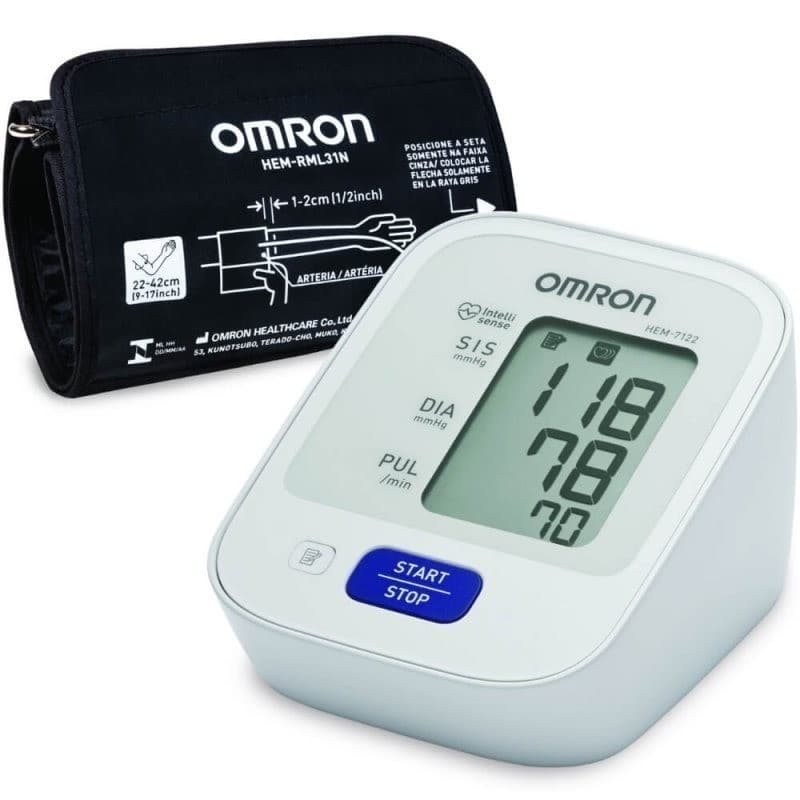 Aparelho Medidor de Pressão Arterial Digital de Braço Omron HEM-7122