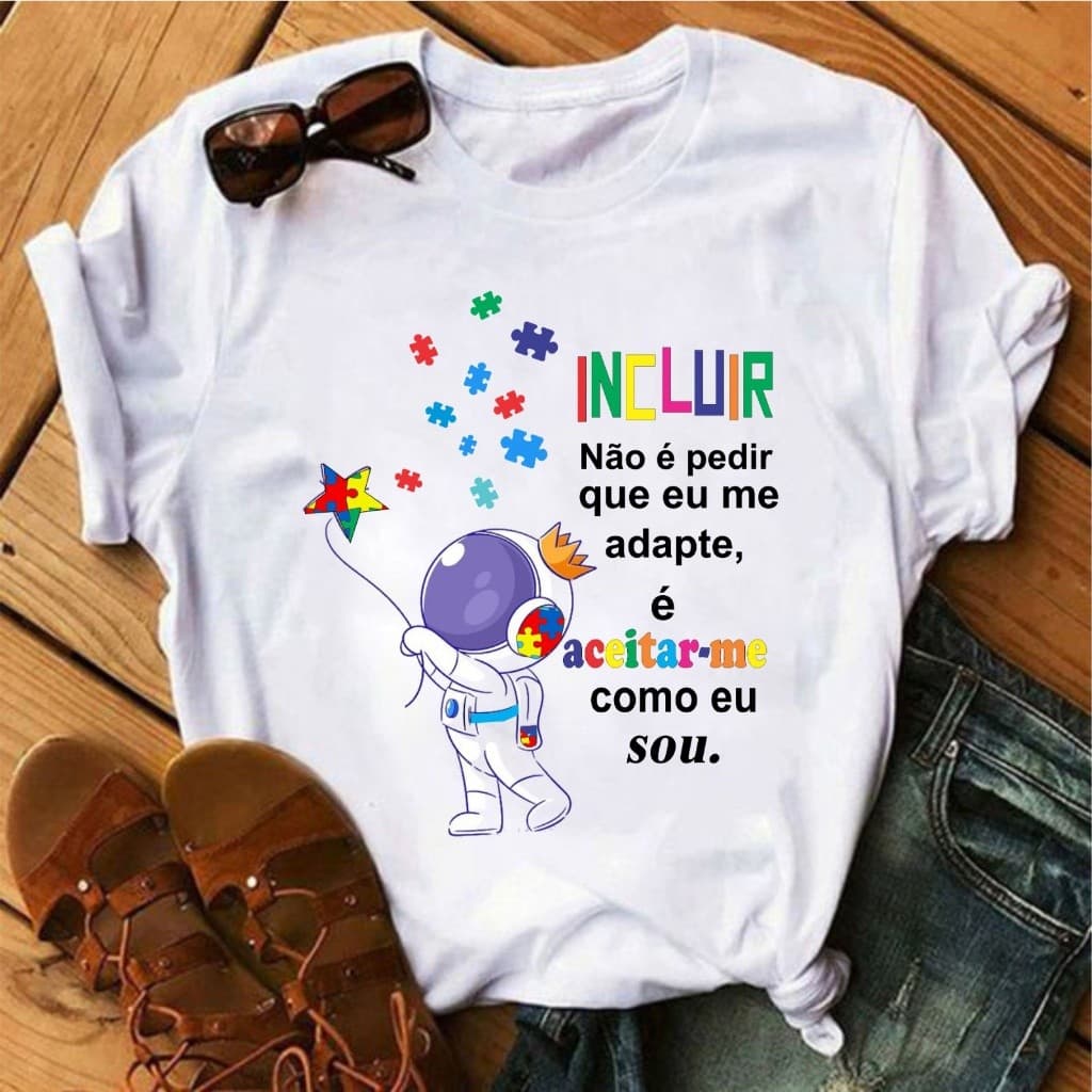 Camisa autismo 30 T-Shirt Camiseta  Blusa Feminina  Unissex DR