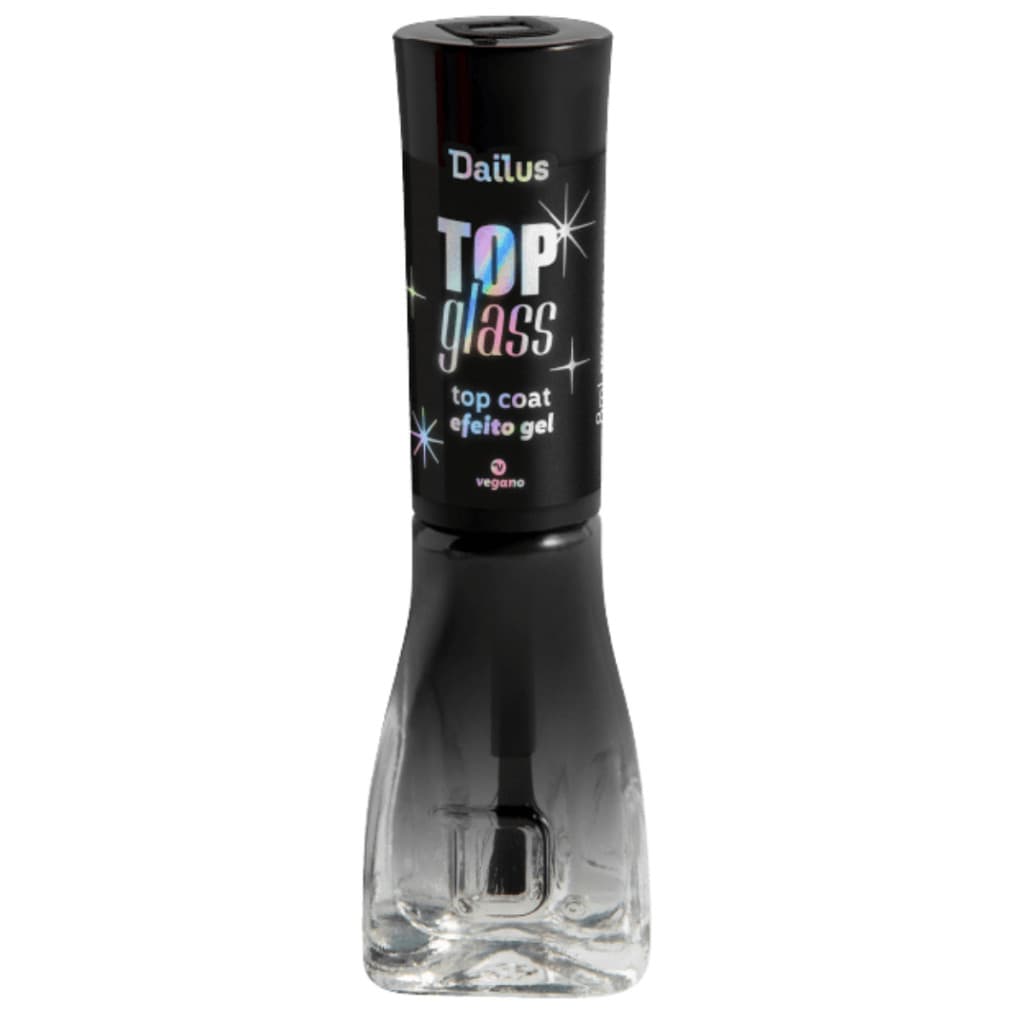 Dailus  Esmalte TOP GLASS - Top Coat Efeito Gel Brilho Infinito 8ml