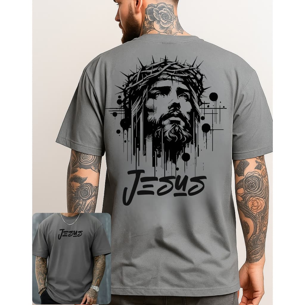Camisa Camiseta Tshirt Casual Estilo Religioso Jesus Cristã 100% Algodão Street Wear