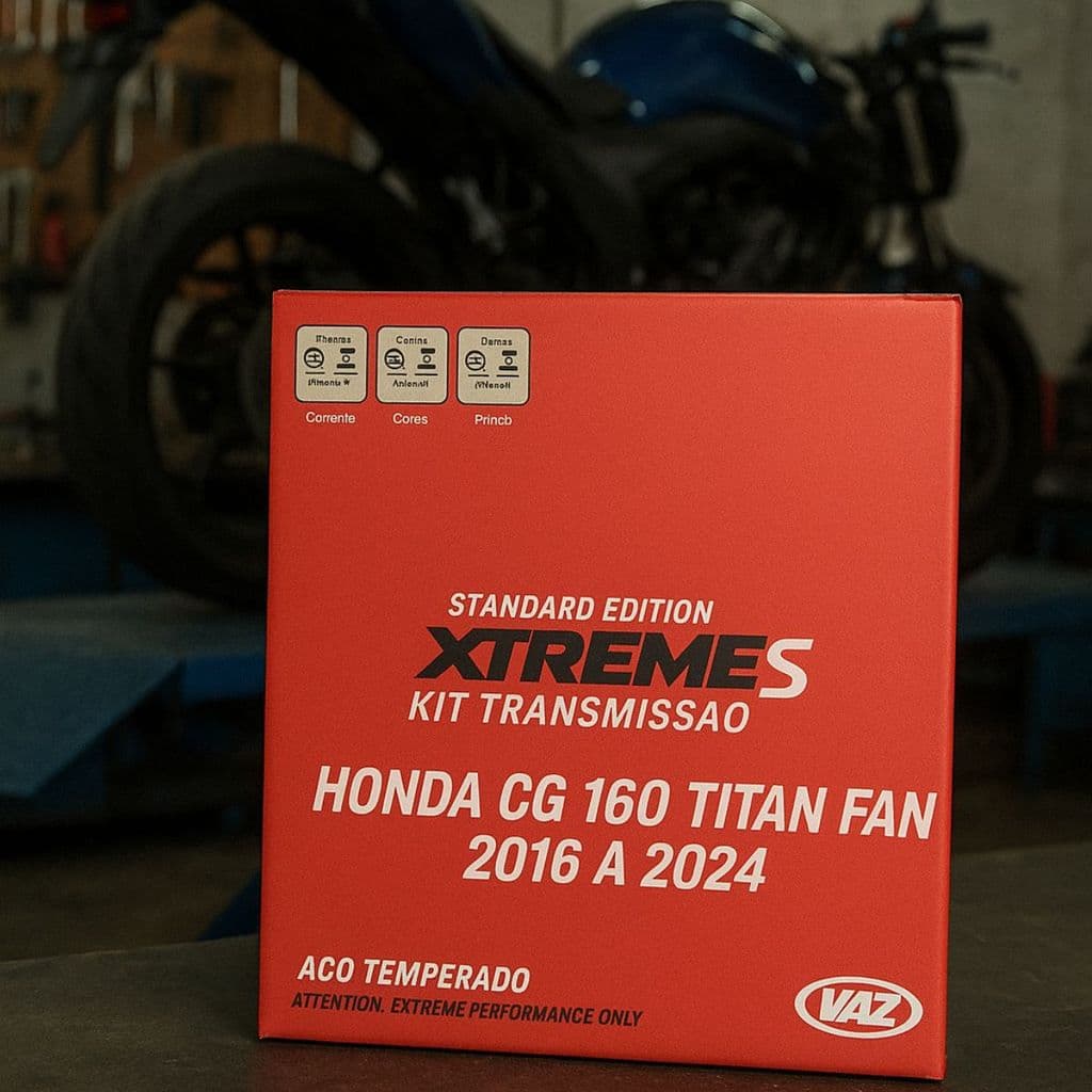 Kit Relação Transmissão Honda CG 160 Titan Fan 2016 a 2024