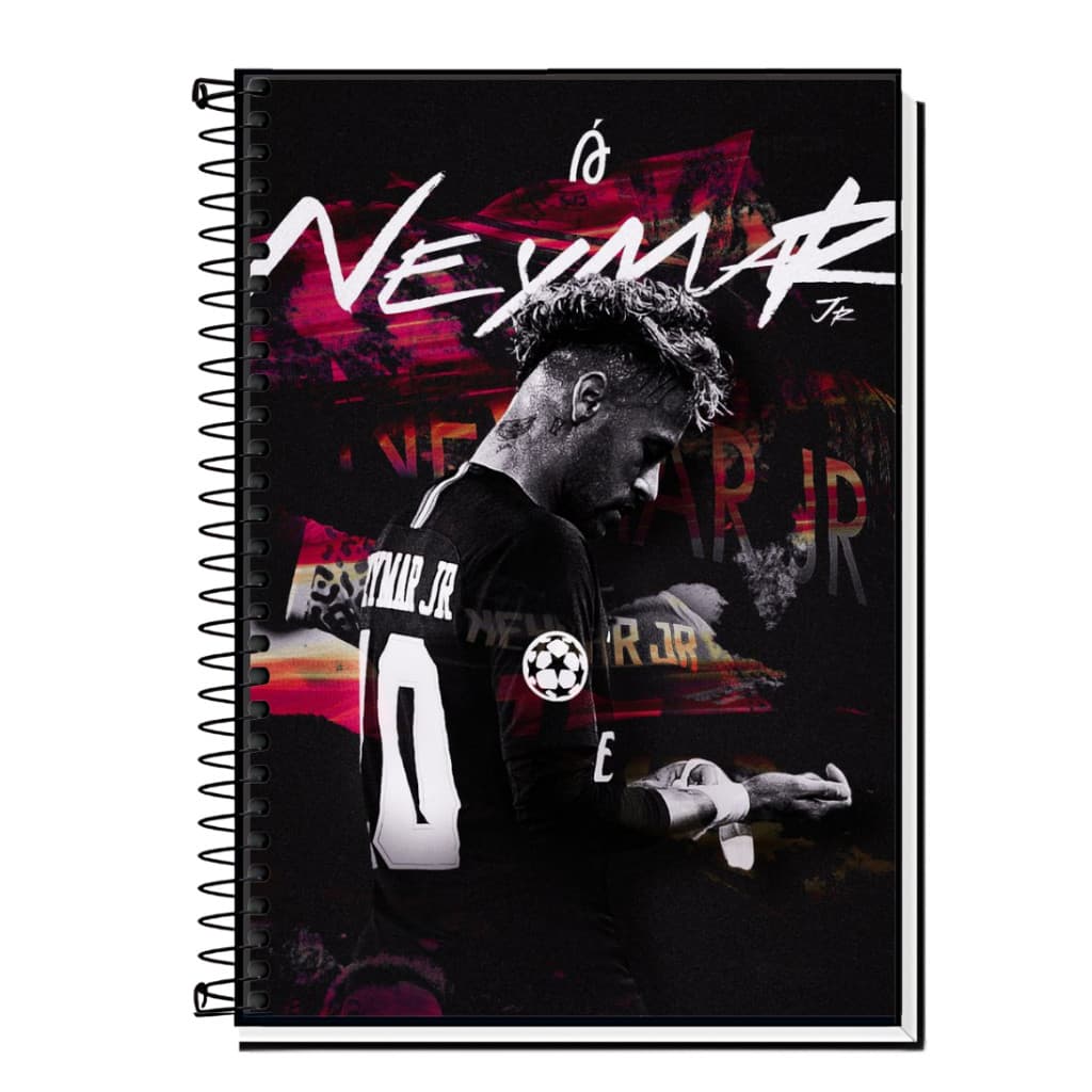 Caderno Escolar  Tema Futebol Capa Dura & Espiral Resistente 1, 10 e 20 Matérias