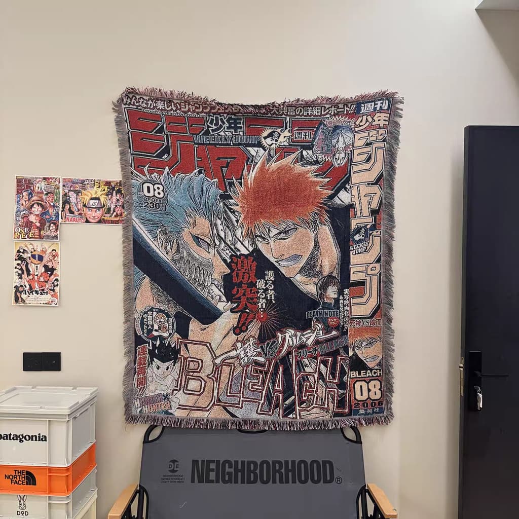 Bleach lixívia tapeçaria anime japonês bidimensional anime mercadoria anime cartaz dormitório quarto cabeceira decoração