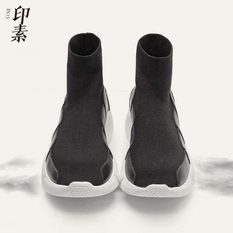Estilo chinês primavera outono confortável Retro botas oficiais sapatos masculinos estilo étnico bordado voando malha me