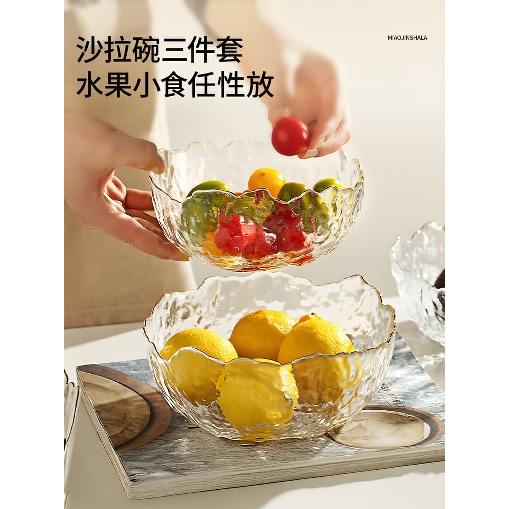 Madors prato de frutas de vidro estilo japonês, mesa de centro para sala de estar, salada doméstica, alta qualidade, req