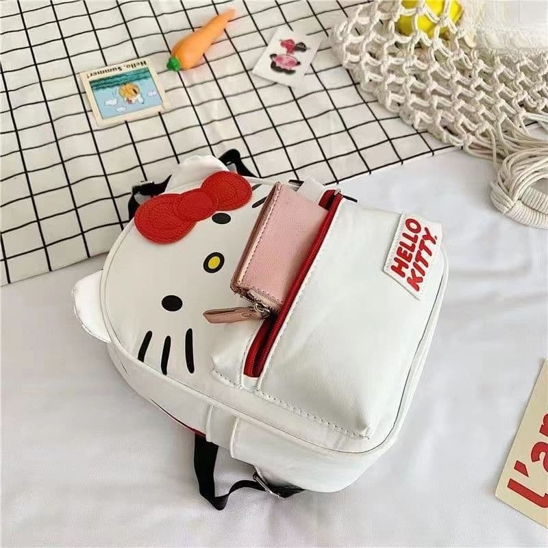 Nova Mochila Unissex Hello Kitty de Grande Capacidade, Impermeável, Personalizada, Multifuncional para Viagens BWOS