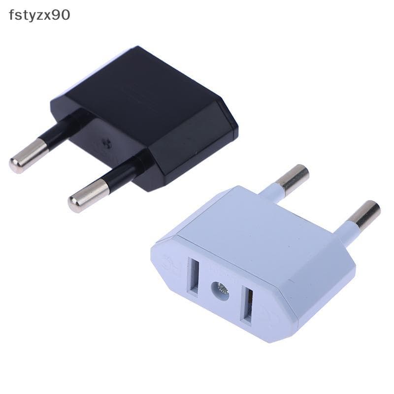 [fstyzx90] 2 Peças Adaptador Ue Conversor De Viagem Americano China Eua Para Plug Euro Elétrico AC Soet BR