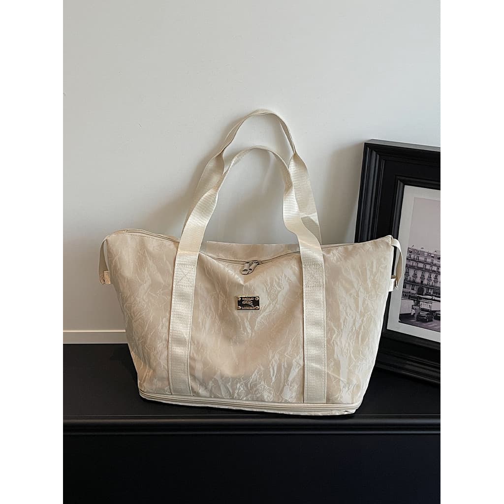 Bolsa de viagem simples de grande capacidade, masculina, feminina, leve, portátil, viagem, esperando por produção, armaz