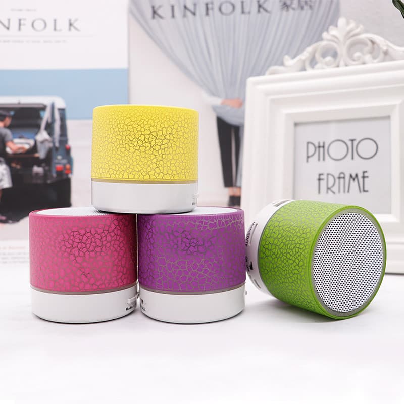 Novo Mini Alto-falante Bluetooth Portátil com Entrada para Cartão, Subwoofer, Luz LED, Alto-falante Sem Fio, Presente 0E