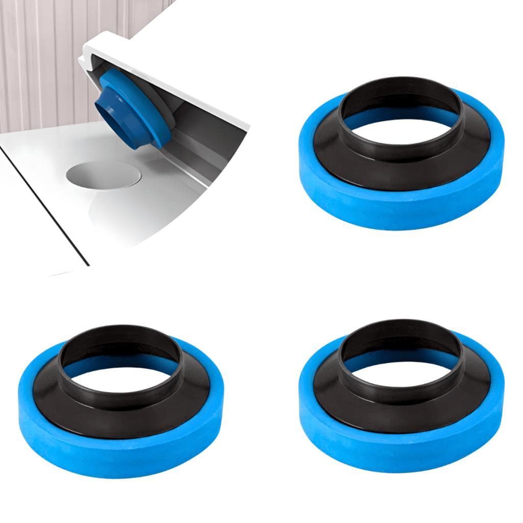 Kit 03 Anéis de Vedação Vaso Sanitário com Guia Universal Borracha Butílica Massa Bruen