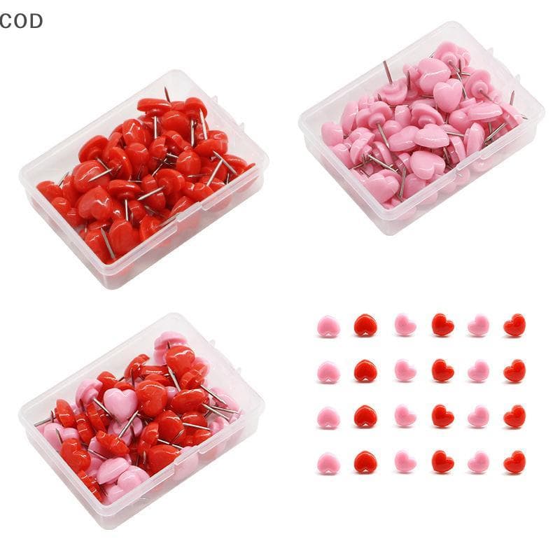 [alb] Ins Love Heart Shape Alfinetes De Segurança Coloridos Alfinete De Cortiça Placa De Polegar Ta Parede Papelaria Esc