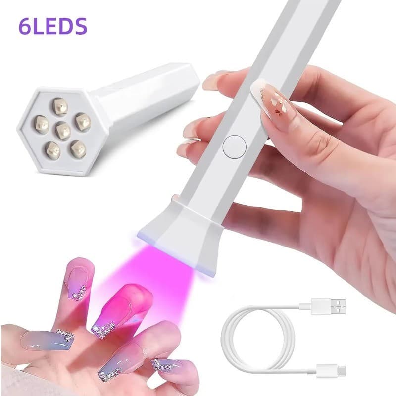 Portátil Mini Prego Lâmpada De Secagem Rápida UV Cola Adesiva DIY Manicure Ferramenta