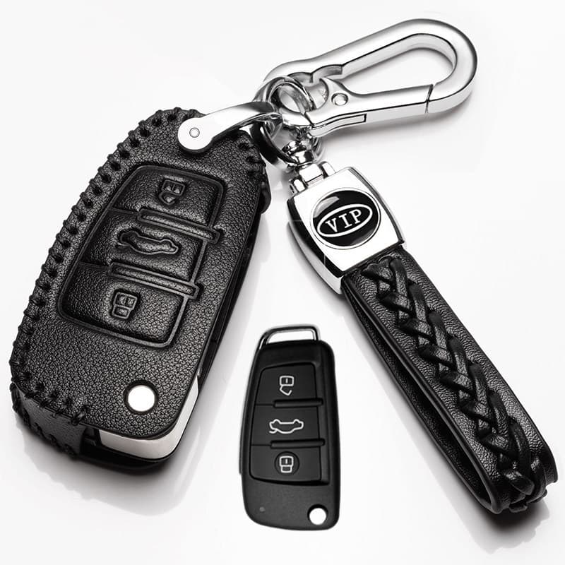 Capa para chave Audi Couro Genuíno 18/19/20 A3 Carro Q2L Fivela Q7 Antigo A6L Shell Q3Sportback Key Case