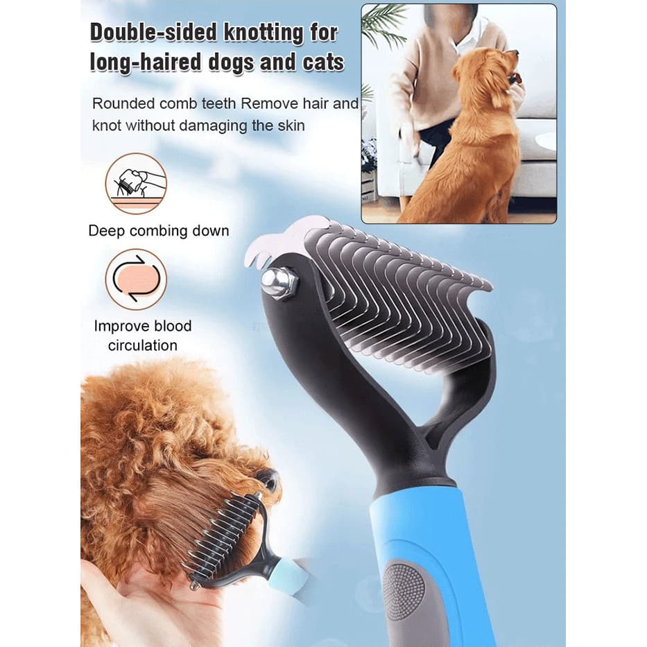 [Fácil de Usar] Escova Pet Grooming para Animais de Estimação/Desembaraçar Nó/Escova para Cães e Gatos