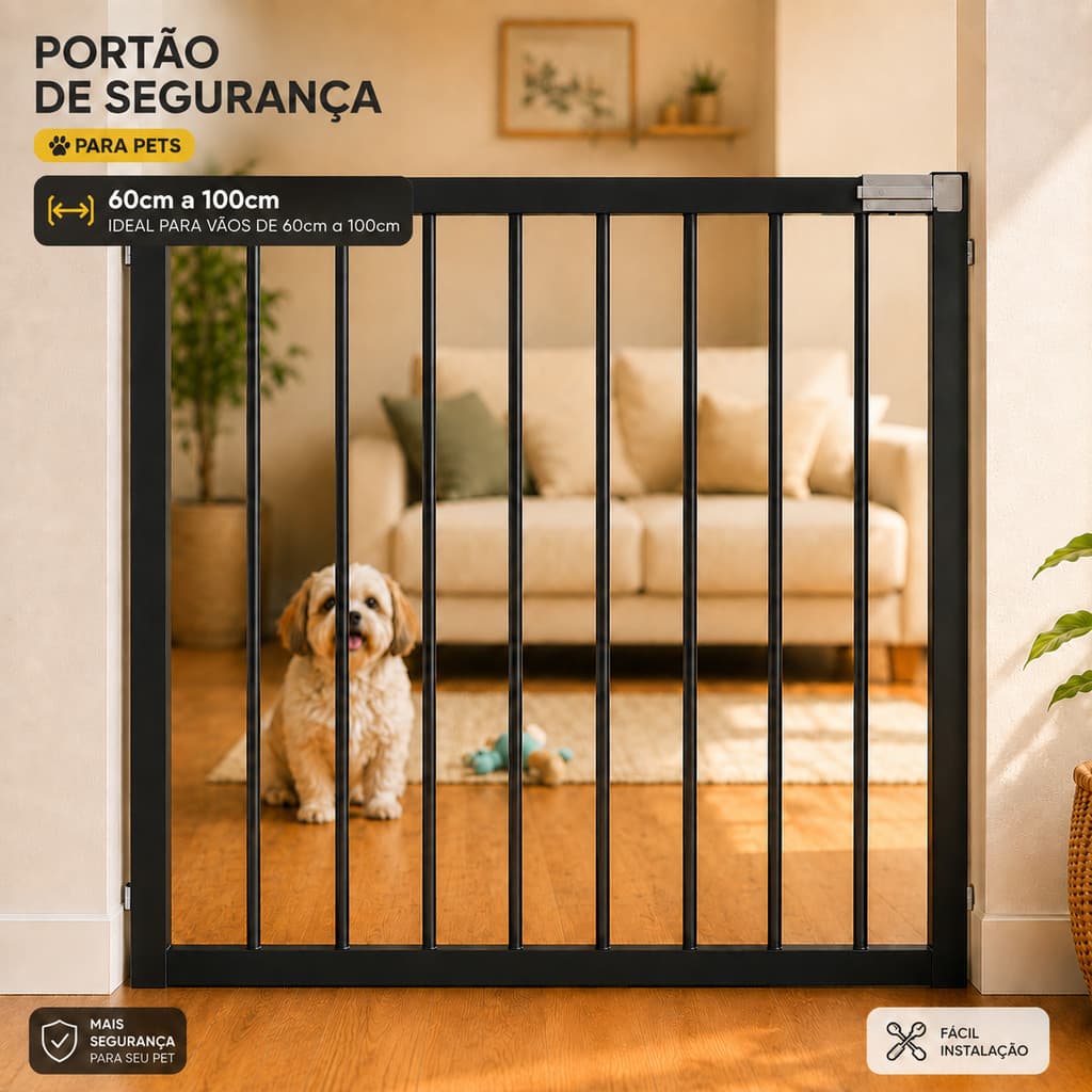 Portão Fixo Parafusado Sob Medida 60cm A 100cm Largura Segurança Extra + Kit de Instalação