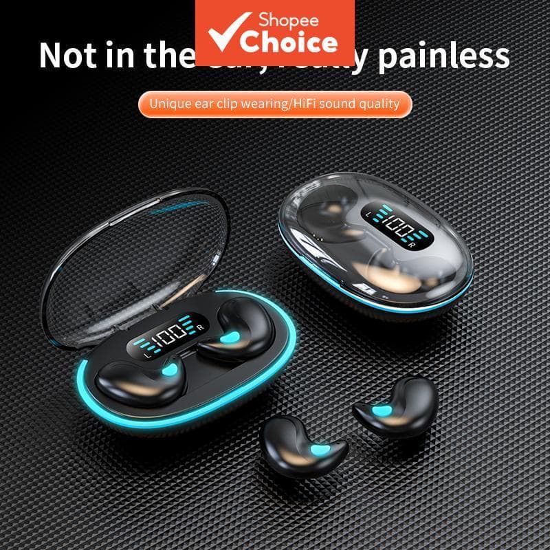X55 Fones De Ouvido Sem Fio Mini TWS Bluetooth Fone Para Dormir HiFi 9D Som Estéreo Redução De Ruído À Prova D'água Baix