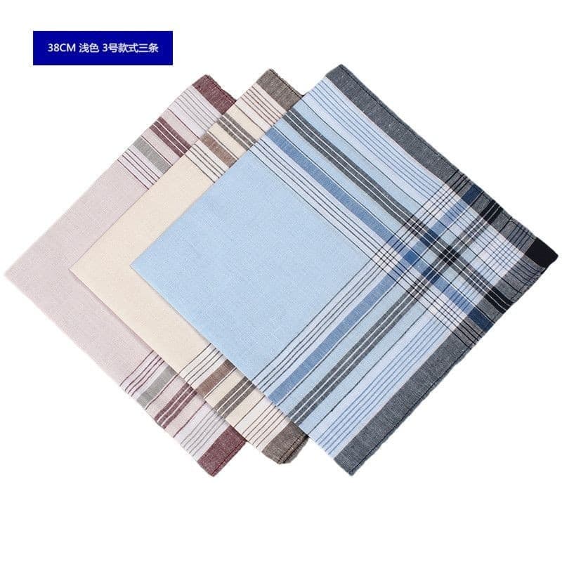 Lenço de algodão xadrez velho lenço nostálgico puro algodão idosos absorvente de suor algodão Retro lenço idosos masculi