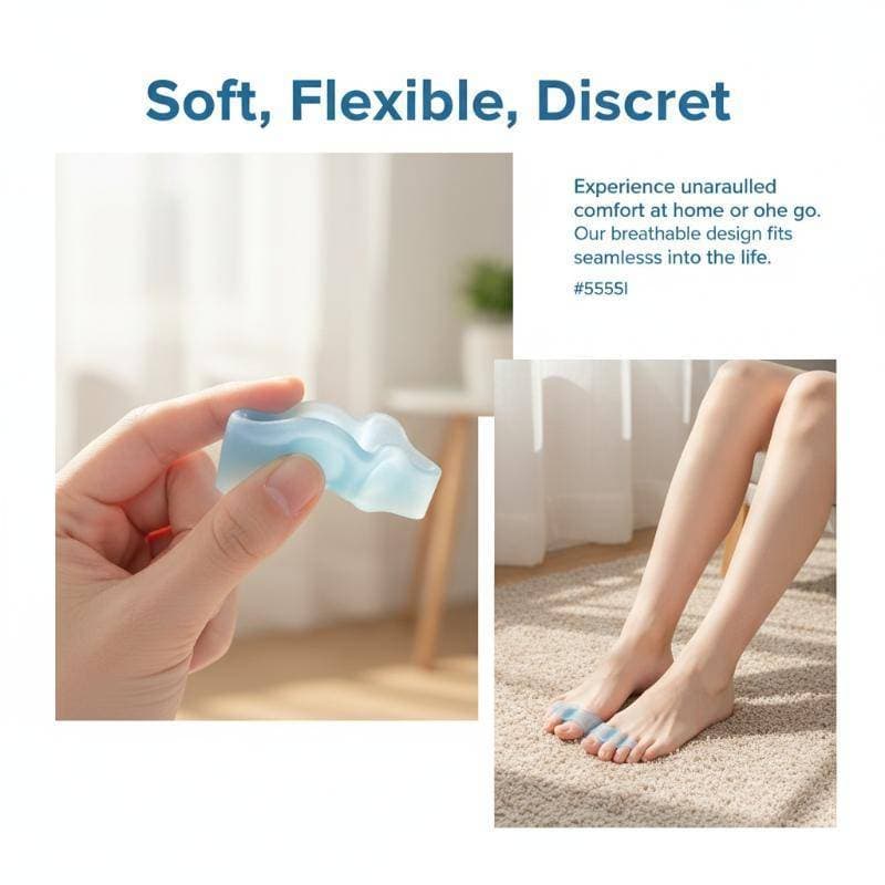 Warmwing Silicone 1 Par Separador De Dedo Do Pé Três Furos Espalhador Alívio Para Joanete Gel Macio Útil Caminhar Em VN