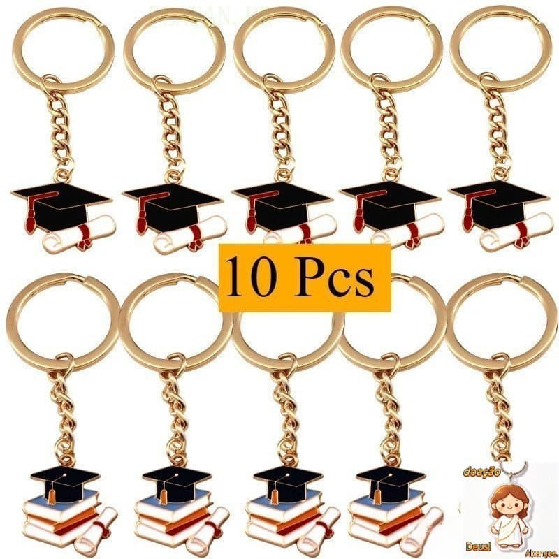10pcs Chaveiros de Formatura da Turma de 2025, Lembrancinhas e Presentes para Ele Ela L3I0