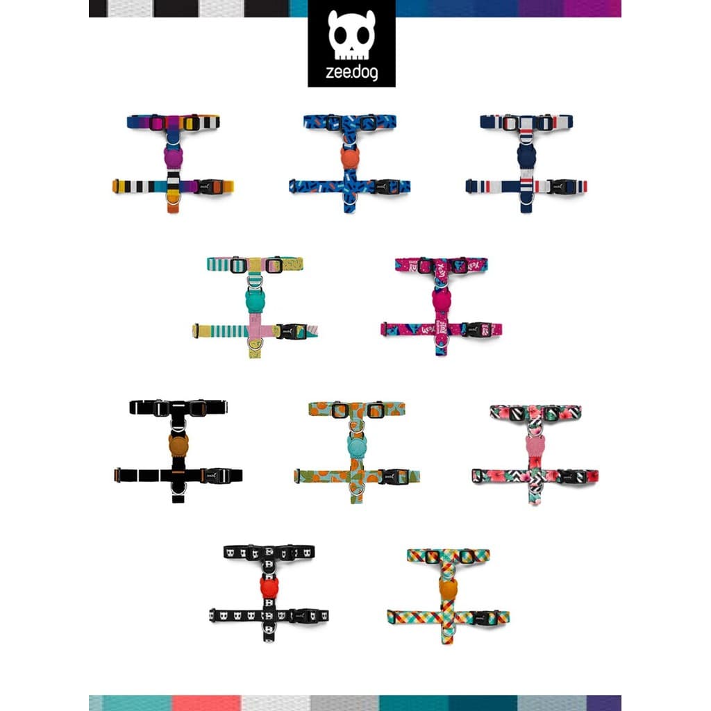 Zeedog Street Wear Pet em forma de H cinta peito cão colete estilo à prova de explosão perfurador grande médio pequeno c