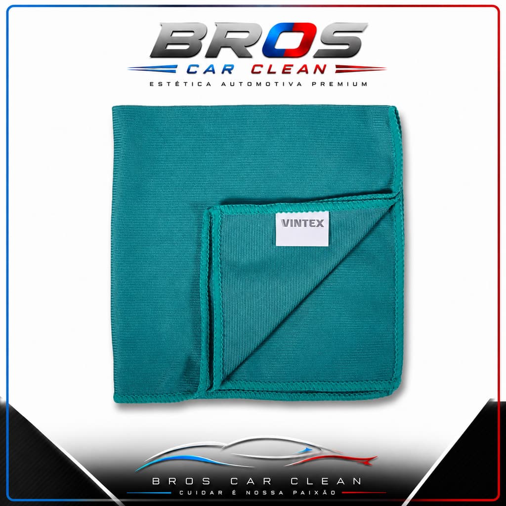 Toalha Microfibra Vidros 40x40cm Vonixx Vintex Limpeza Automotiva Verde