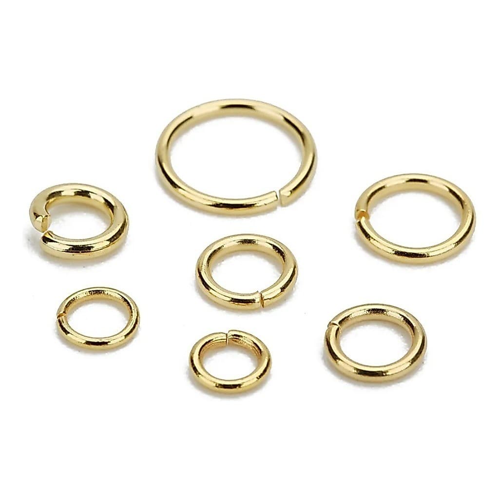 Argolinha Fechada para Artesanato e Bijuterias 100 Unidades 4mm a 10mm Prata/Dourada
