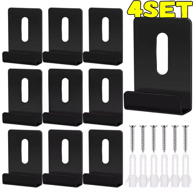 Conjunto De Suporte De Espelho-Parafusos Correspondentes-Clipes Resistentes Suprimentos De Fixadores De Hardware