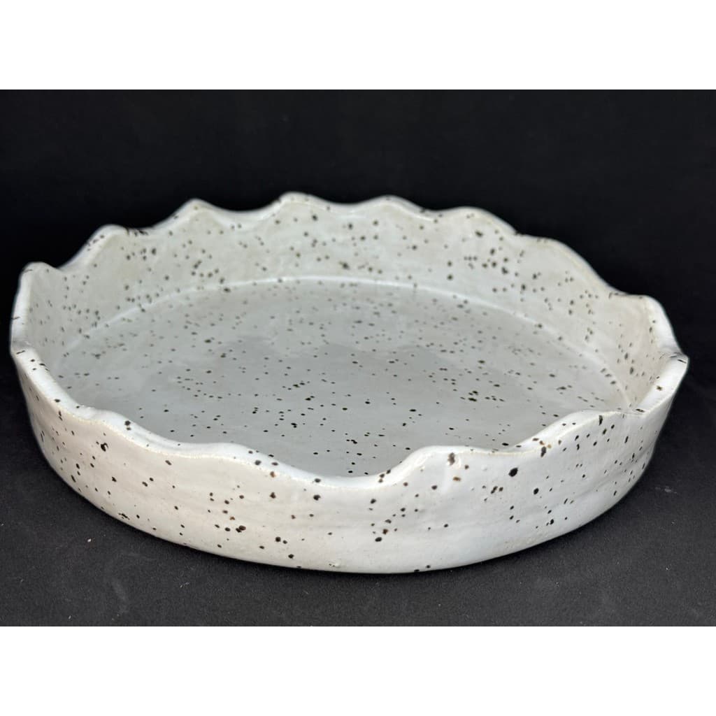 Tigela Ondulada de Cerâmica Artesanal 19cm