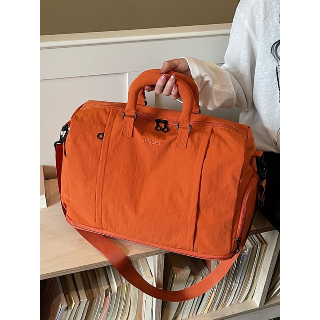 Grande capacidade moda bolsa de viagem de curta distância feminina portátil viagem de negócios leve mochila expansível e