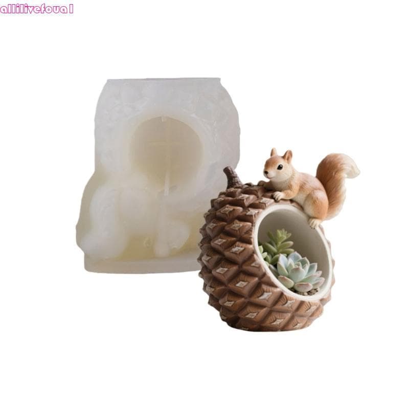 allilivefoua1 Molde Silicone Forma Pinha, Superfícies Lisas Para Detalhamento, Criar Chaveiros Pers