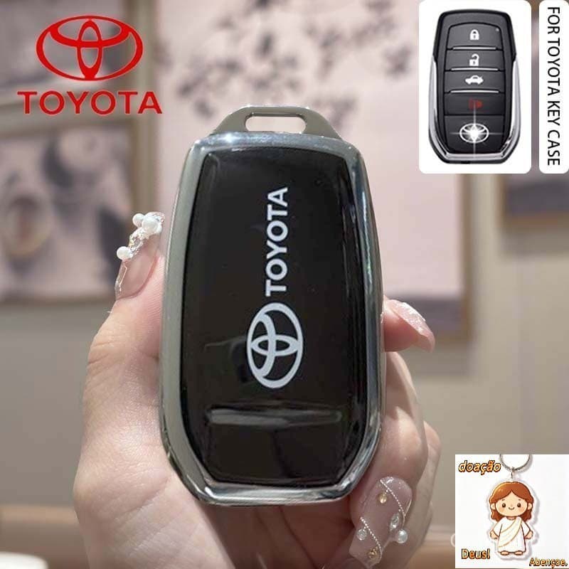Capa de Chave Inteligente para Carro Toyota, Adequada para SW4/Hilux RAV4 SRX, Chaveiro TPU 567