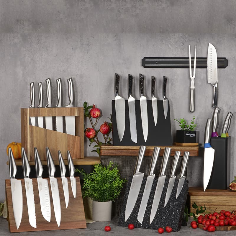 Aço inoxidável oco lidar com Extra grosso faca de cozinha ocidental conjunto de cinco peças faca do chef faca de pão cut