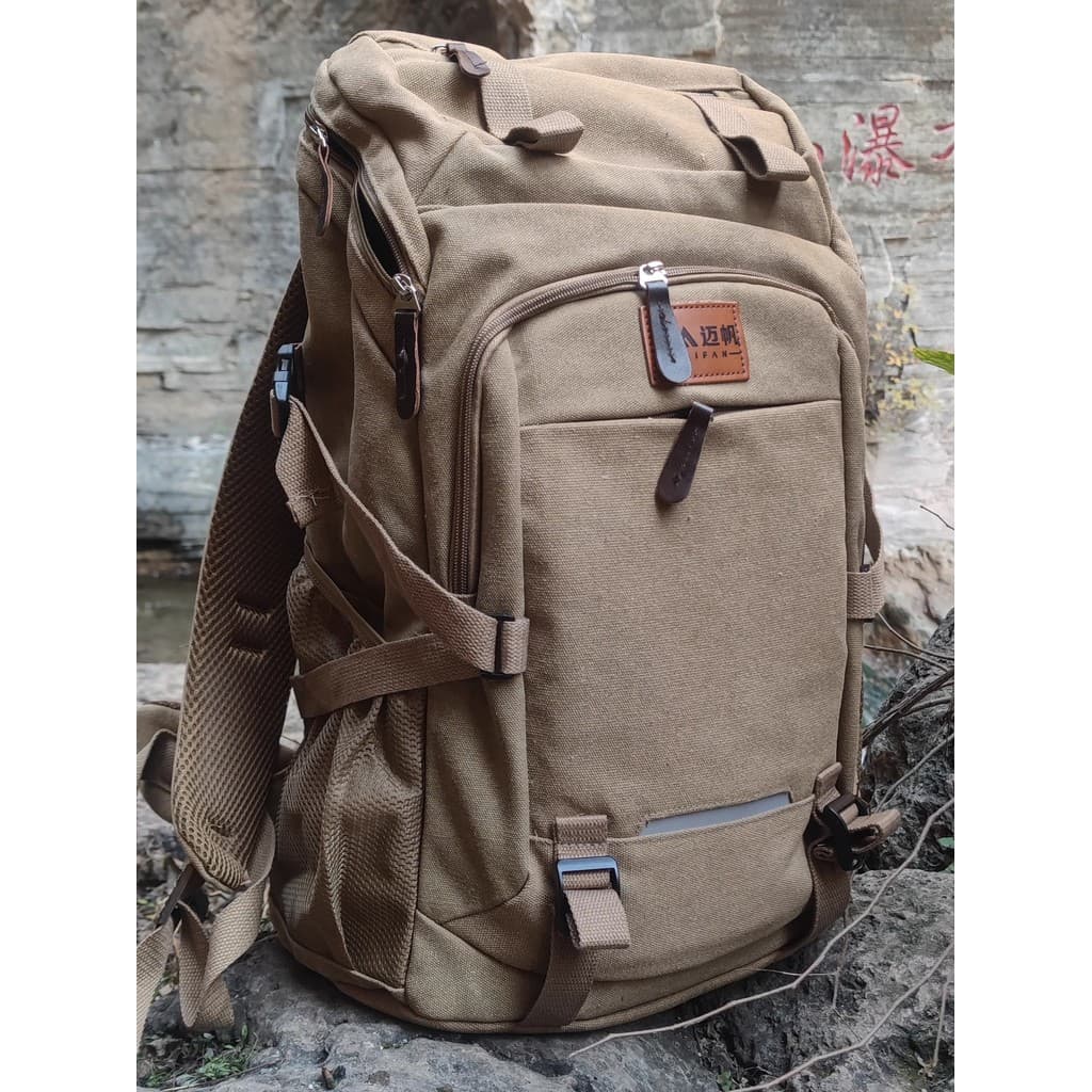 Maifan Retro Canvas Grande Capacidade Resistente ao Desgaste Viagem de Negócios Embarque Viagem Homens Mulheres Commuter