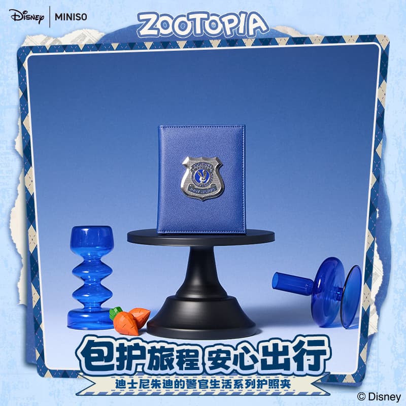 MINISO MINISO Premium Judy's Police Official Life Series Porta-passaporte Porta-cartões Pingente Porta-documentos fofo d