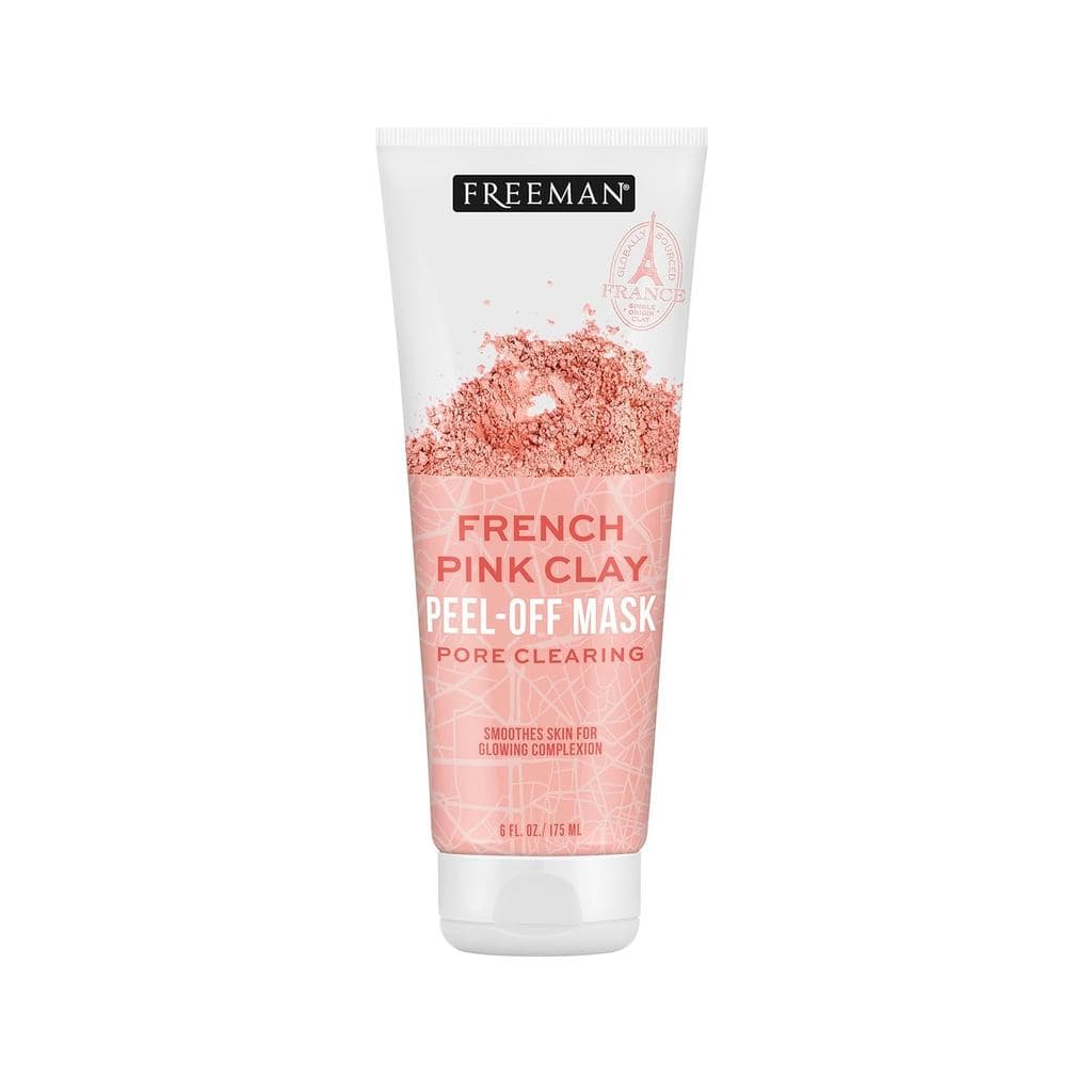 Freeman Exotic Blends Máscara Facial Peel-Off de Argila Rosa Francesa, Máscara Facial para Limpeza de Poros, Desintoxica