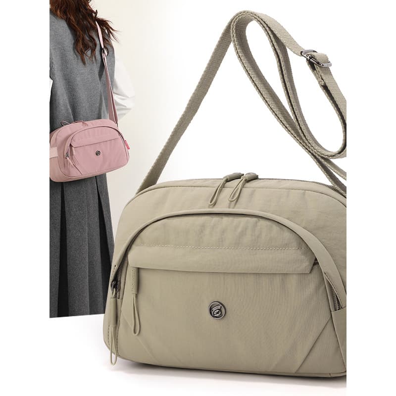 Rosa novo estilo Casual estilo simples saco do mensageiro feminino leve à prova dwaterproof água Multi-camada grande cap