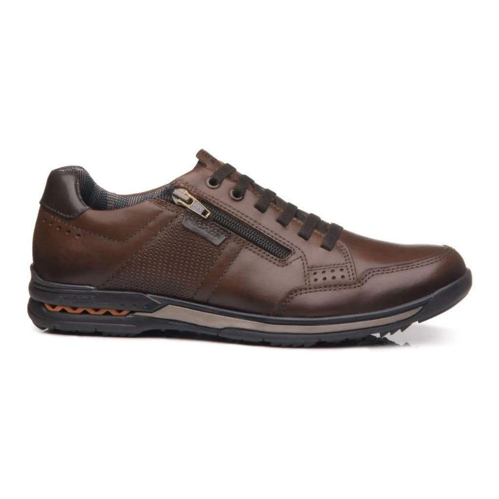 Sapatênis Pegada Gold Masculino Couro Zíper Original 1148