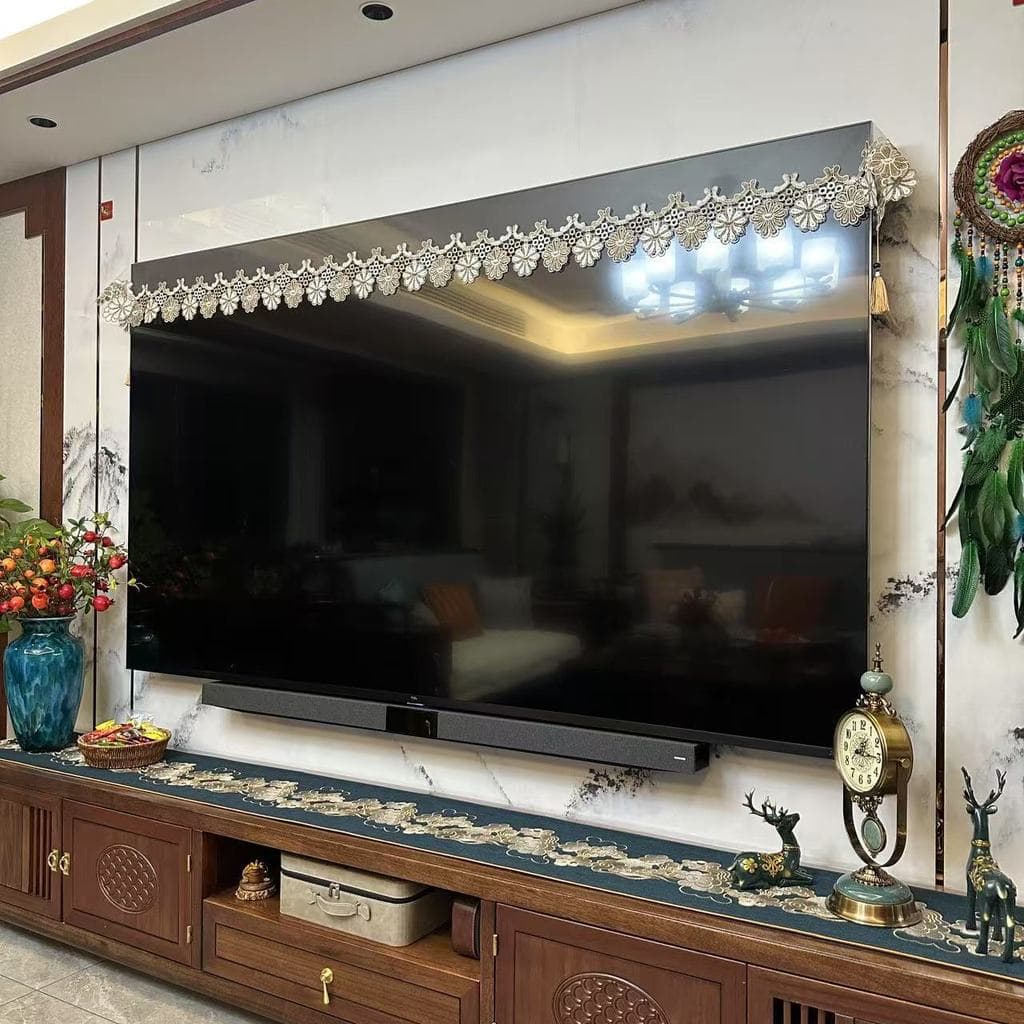 Toalha de mesa luz luxo High-End moderno americano armário de TV longo mesa de café renda francesa oco peito gaveta capa