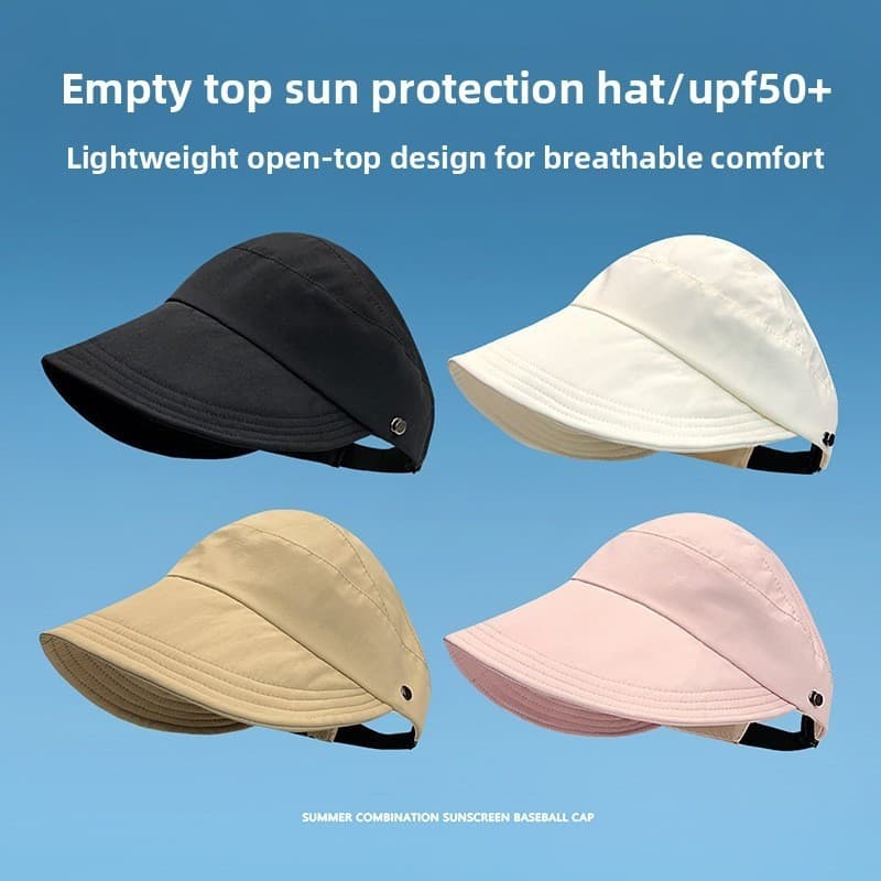Protetor Solar De Aba Grande , Guarda-Sol , Cuidados Com A Pele , Chapéu Feminino , Mistura E Combina Três Chapéus Vazio