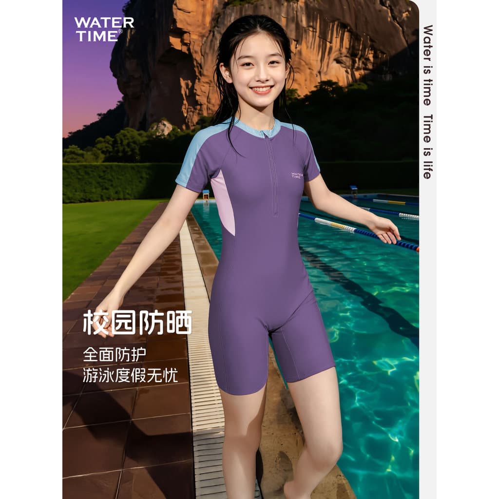 WaterTime Racing maiô feminino estudantes do ensino médio novo estilo de uma peça pavilhão de natação Ded