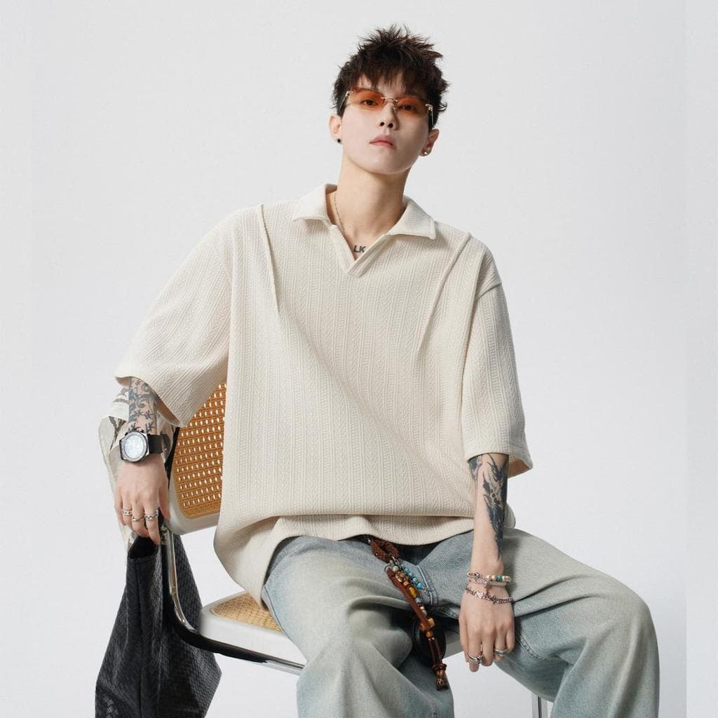 Americano Retro contraste cor falso de duas peças estilo Casual de manga curta camiseta masculina verão solto em torno d