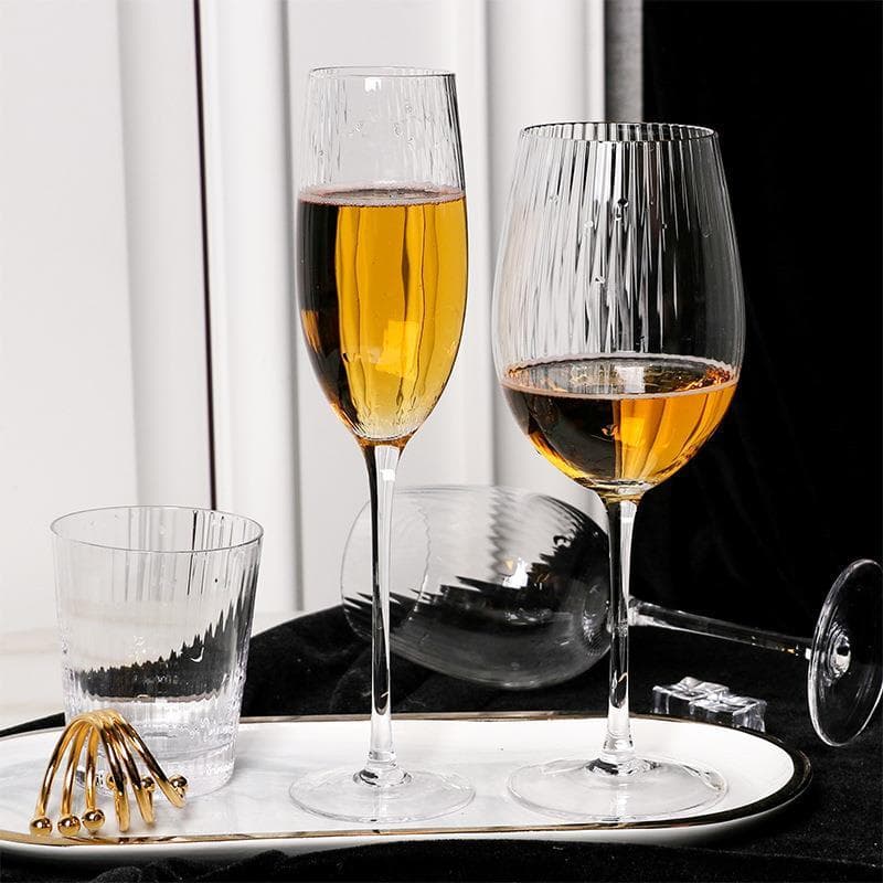 Transparente transparente padrão Vertical cristal copo de vinho tinto champanhe Phnom Penh taça criativa copo de vinho c