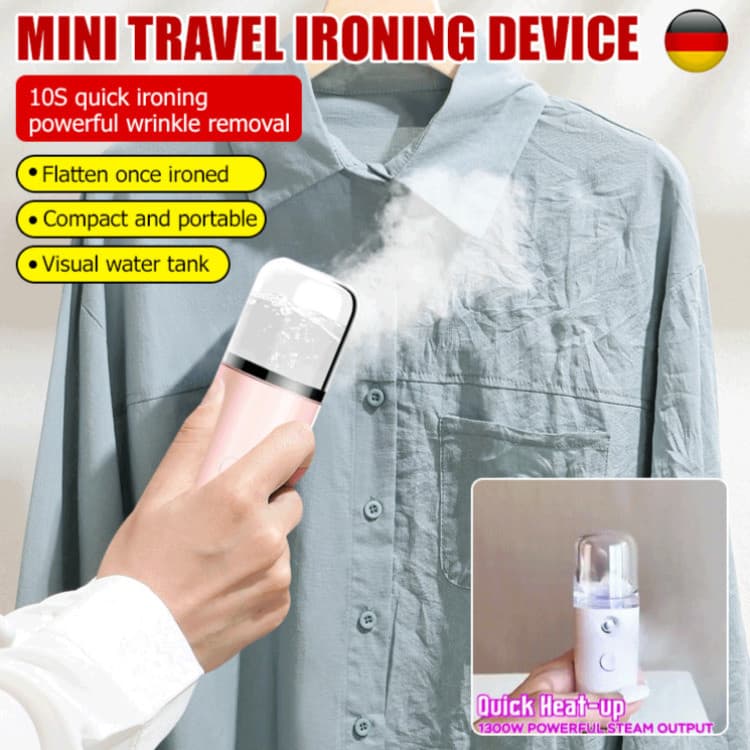 [Compacto e Portátil] 【Ideal para Viagens】Ferro de Passar Mini/Viagem/Roupas