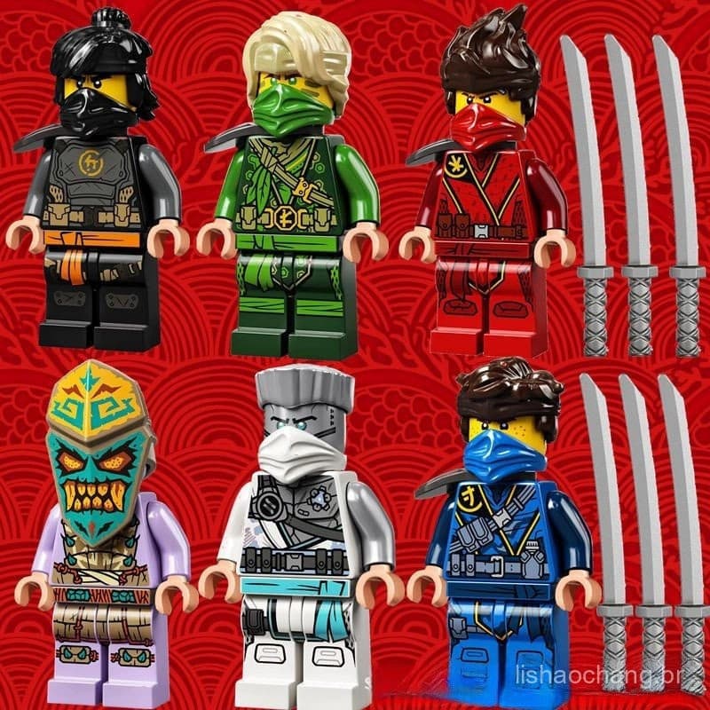 6 Peças Conjunto De Blocos De Construção Com Figuras Fantasma Ninjago E Lloyd Ilha Da Selva Tesouro Para Crianças Presen