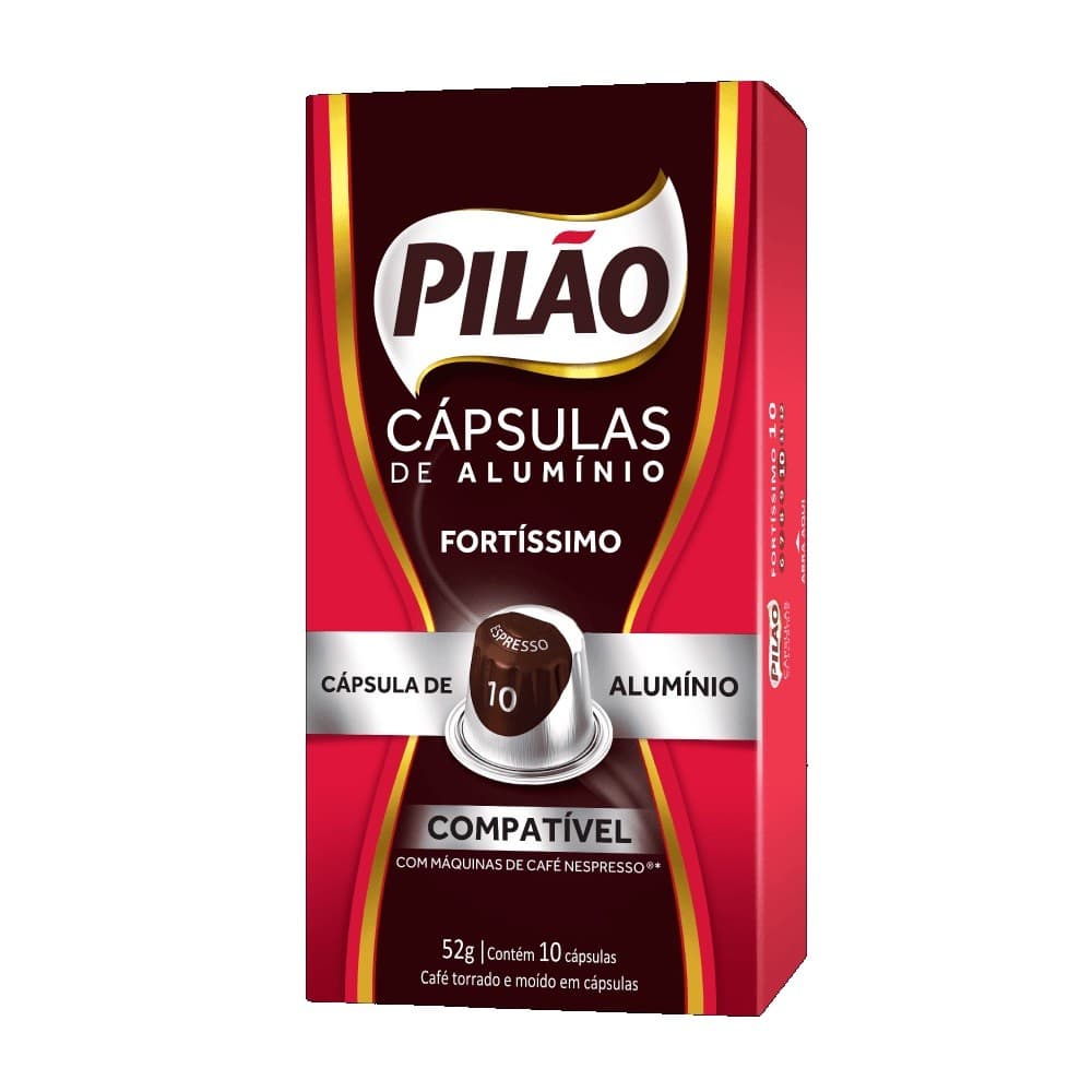CAFÉ EM CAPSULAS PILÃO C/10UN - FORTÍSSIMO