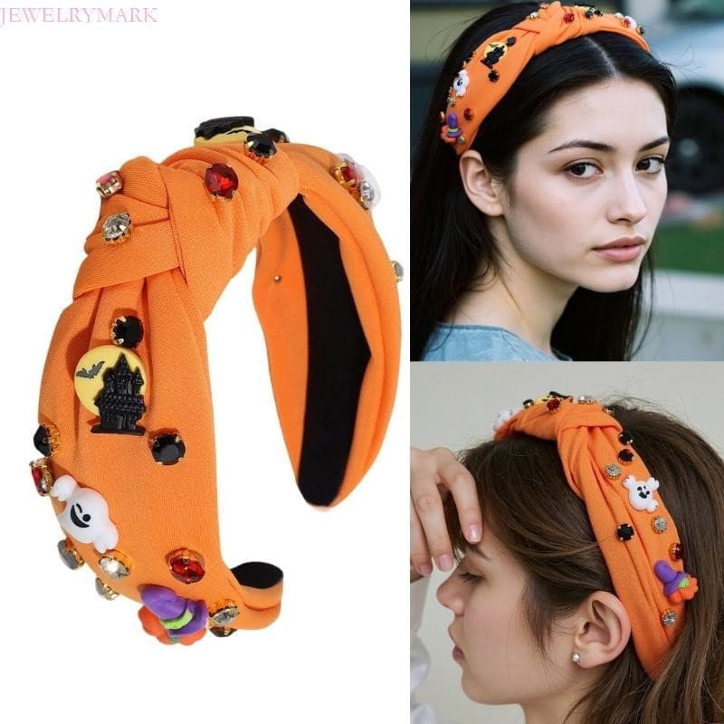 Judeu Amigável Ajustável Halloween Headpiece Abóbora Morcego Tema Acessório Festa