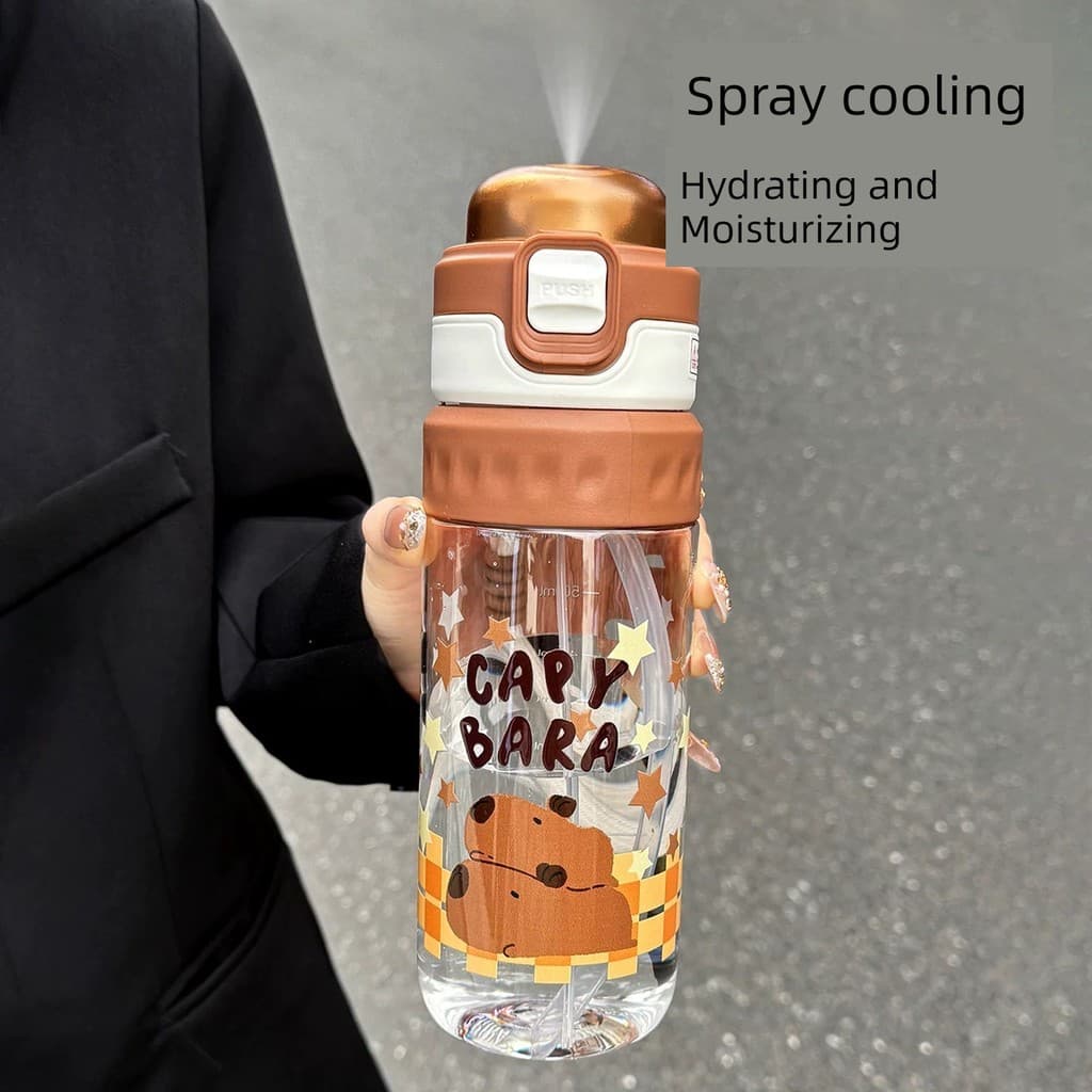 garrafinha de agua infantil garrafa de agua infantil garrafa de água infantil Kapibara Spray de plástico para crianças,
