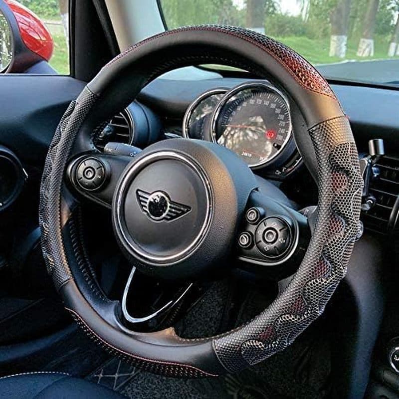 Capa De Volante PINCTROT Ótima Aderência Com Design Antiderrapante Em Favo De Mel 3D , Universal 14.5-15 Polegadas (Vinh