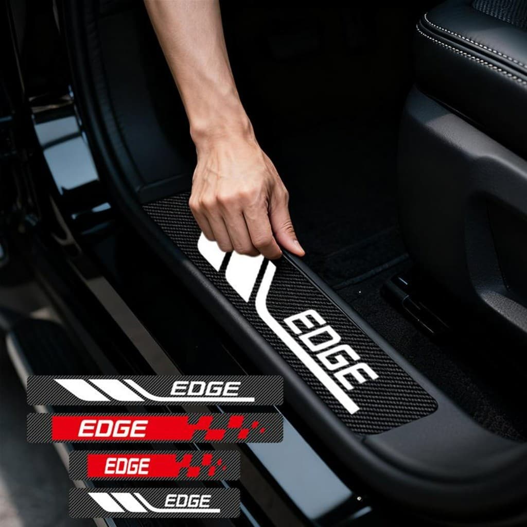 Kit 4 Peças Antiarranhão Adesivo De Soleira De Porta Automotiva Acessórios Para Carro For Ford Edge ST Titanium